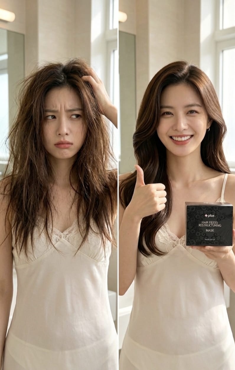 PLUS - 【急救乾枯髮】絲髮纖強韌髮膜 400ml - 針對漂染、電燙受損、易斷髮質 | 髮廊級結構修復，告別稻草頭