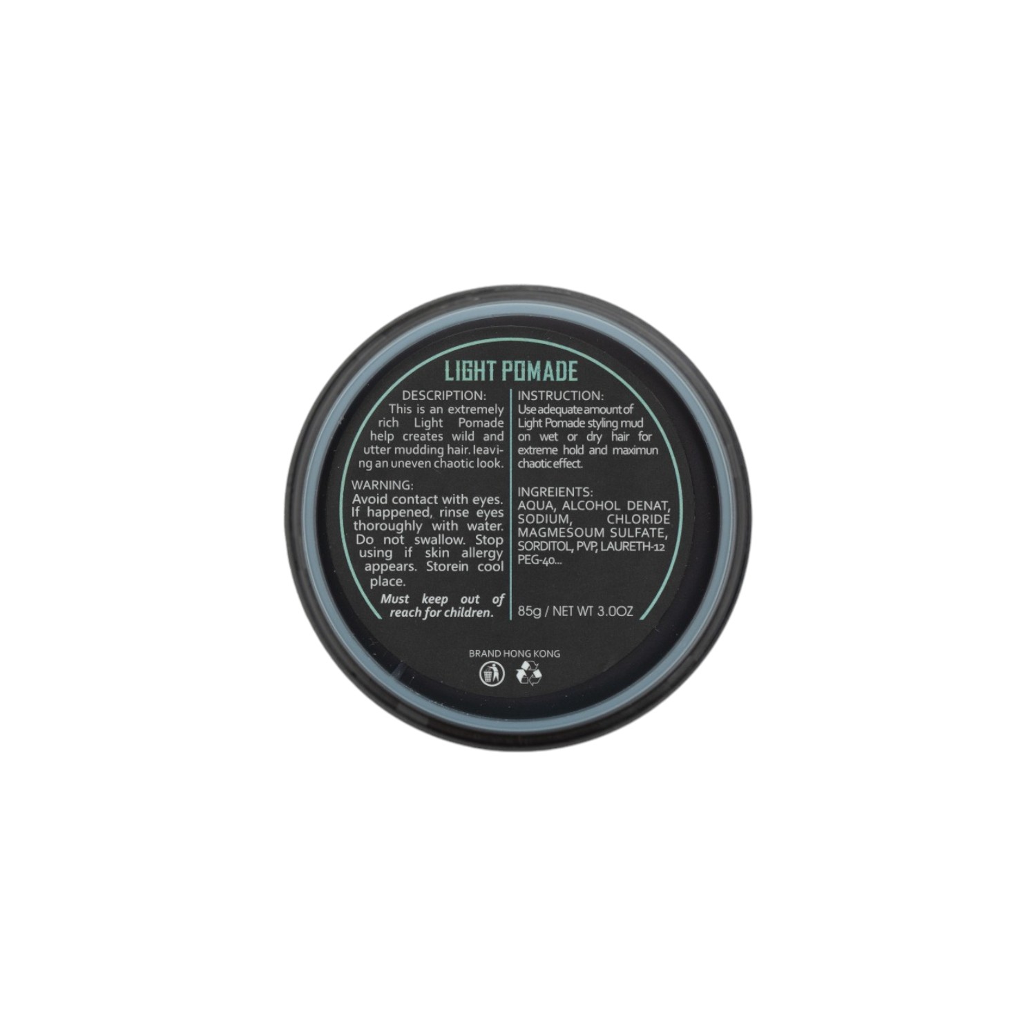 PLUS - 【自帶紳士香】大隻仔香水髮蠟 85g - 中度定型、立體層次感 | 獨特香水配方，造型同時散發迷人男人味 | 質地好推，全日不僵硬